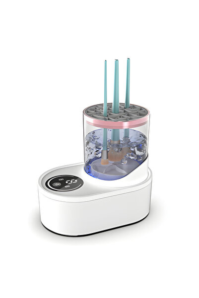 Teno ® Makeup Brush Cleaner, ultrasonic cleaning, fast, efficient, dual-use, white