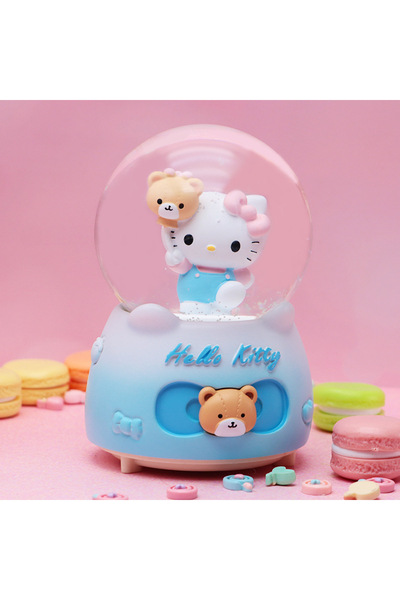 Livava Hello Kitty Büyük Boy Kar Küresi Işıklı, Müzikli, Püskürtmeli, Mavi, 1...