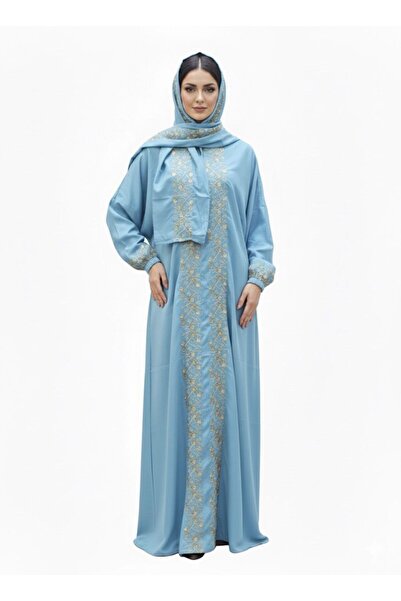 ELEGANT G شرشف صلاة مطرز { سحاب} ربطة فاخر مع الطرحه