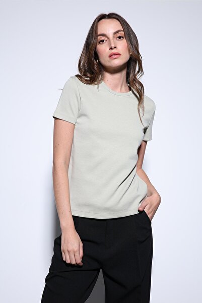 Antioch Light Green Basic Women's T-Shirt