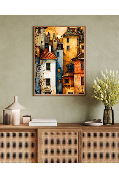 Tuba Decor Tablo dintr-o singură bucată cu rame din lemn pentru sufragerie, s...