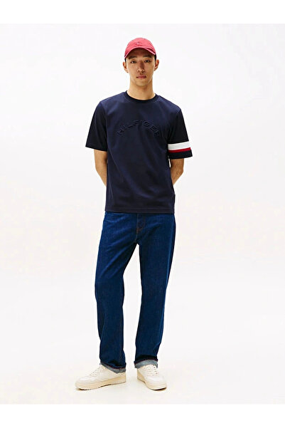 Tommy Hilfiger Iconic Color Block Spliced Men's Blue T-Shirt Mw0Mw40018Dw5