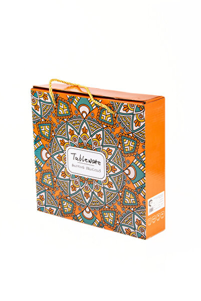 MUKKO HOME Set of 4 Patterned Porcelain Bowls – 320 ml / Gift Boxed