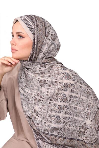 Karaca Premium Lux Original Ethnic Pattern Shawl (Voile Silk, 1St Grade) Classy, Lightweight, Comfortable, Stylish, Islamic Clothing)