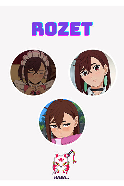 Hara Company Dandadan Animesi Momo Ayase Anime Rozet Seti 3’lü