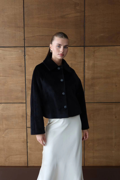 Myra Mila Fur Jacket-Black