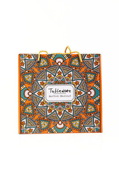 MUKKO HOME Set of 4 Patterned Porcelain Bowls – 320 ml / Gift Boxed