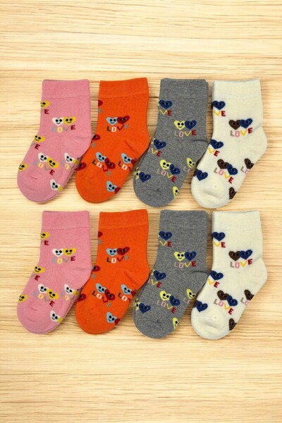 ZENGİN 8 чифта безшевни дебели зимни кърпи с мотив сърце за момичешки чорапи ...