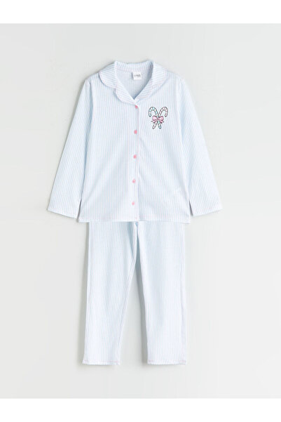 LC Waikiki Gömlek Yaka Kız Çocuk Pijama