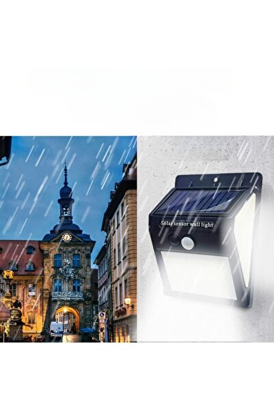 Flippy Solar outdoor motion-sensor wall lamp, 64 LED, wireless,