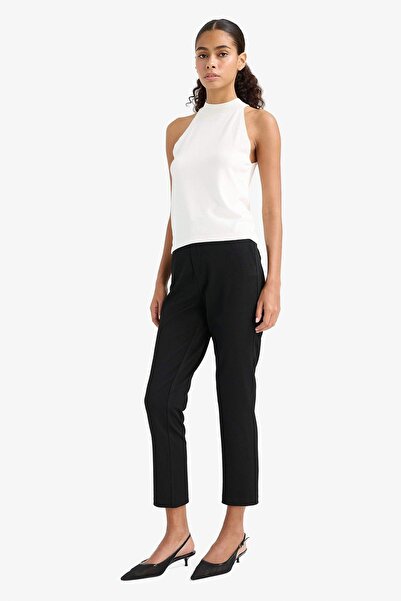 DeFacto Classic Chino Black Women's Trousers C1429Ax/Bk81
