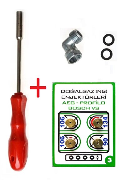 Genel Markalar Tüpten Doğalgaza Dönüşüm Seti Doğalgaz Ocak Memesi Enjektörü 7 Mm Arçelik Beko Kumtel Bosch