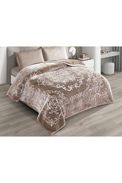 Gerenic بطانية 6كيلو نفرين طابقين وجهه محفور وجهه ساده بملمس ناعم ودافئ مقاس ...