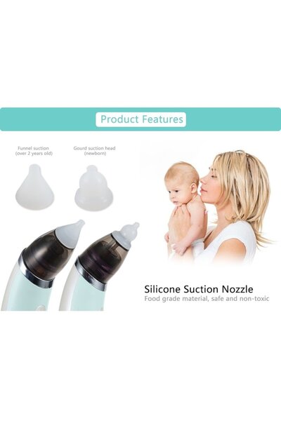 OEM Electric rechargeable nasal aspirator for children, Turquoise, LikeStore