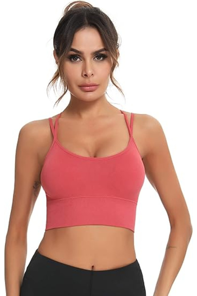 NO BRAND Women Sexy One Shoulder Sports Bra Cute Yoga Bra Medium Support Workout Running