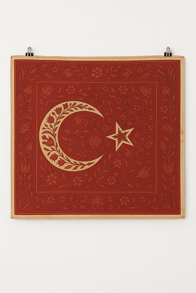 MOORİ Fular Türk Bayrağı Desenli Fular