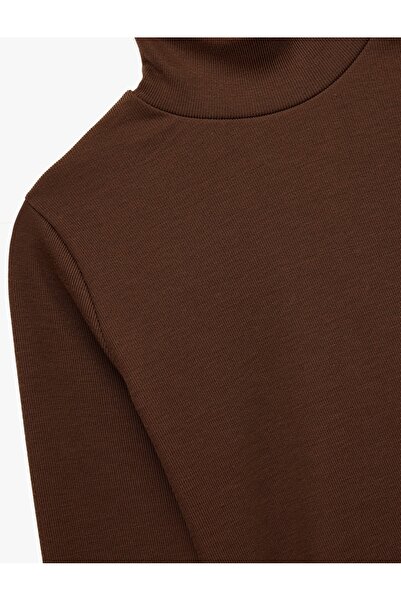 Koton Women's Sweat 6Wak50008Ek Brown