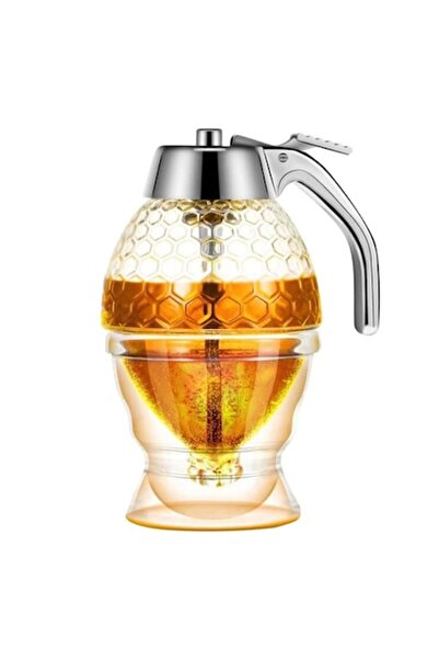 Chucai Dozator de miere, Chucai, acrilic, 200 ml, transparent/argintiu