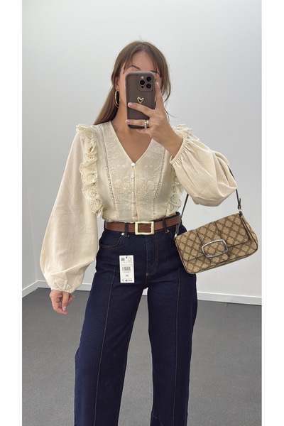 Narferita Monge Fisto İşlemeli Bluz