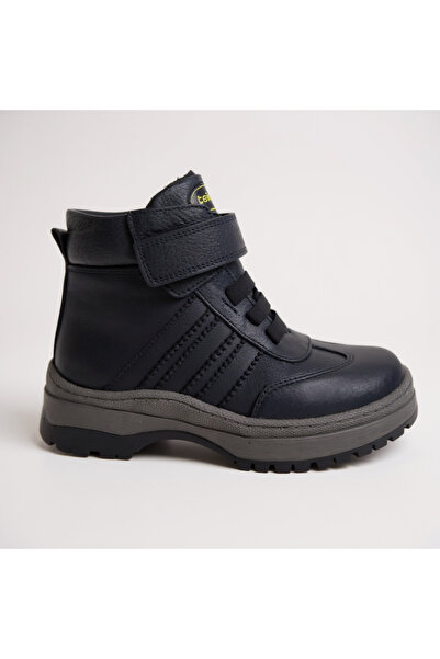 Tekiner Lacivert Hakiki Deri Ortopedik Çocuk Botu