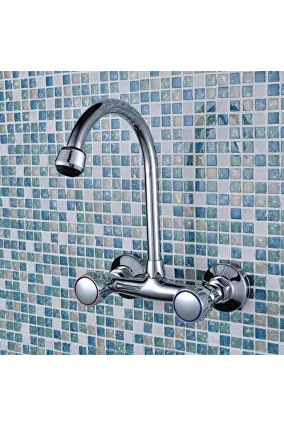 Alessandro DESIGN Επιτοίχια βρύση με ροζέτα και περιστρεφόμενο ρουξούνι, κράμ...