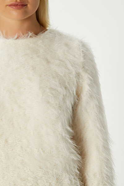 Ritnice Pulover de tricotat crem cu guler bărbătesc moale Matcha pentru femei