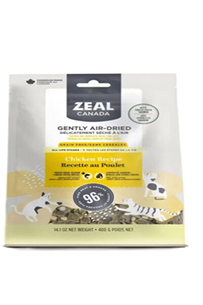 ZEAL دجاج مجفف بالهواء برفق مع سمك السلمون المجفف بالتجميد للقطط 14 أونصة/400...