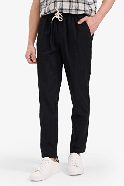 DeFacto Men's Canvas Trousers Z6475Az/Bk81 Black