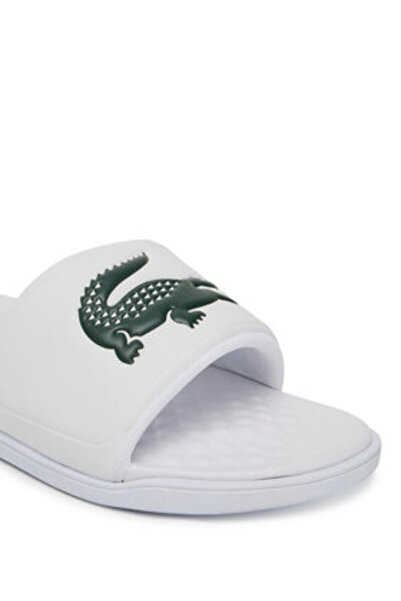 Lacoste Ανδρικές σαγιονάρες λευκές LACOSTE-749CMA0038 1R5 WHT/DK GRN