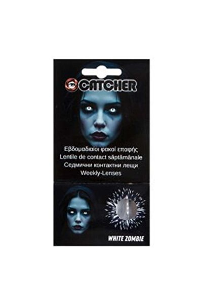 SHOPIENS Colored Contact Lenses 'White Zombie' - 1 pair