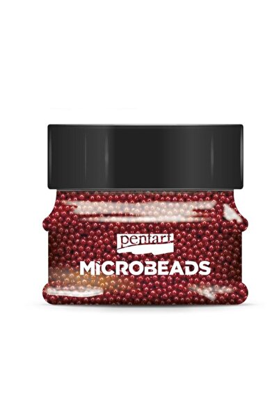 Pentart حبيبات زجاجية صغيرة حمراء 40 جرام