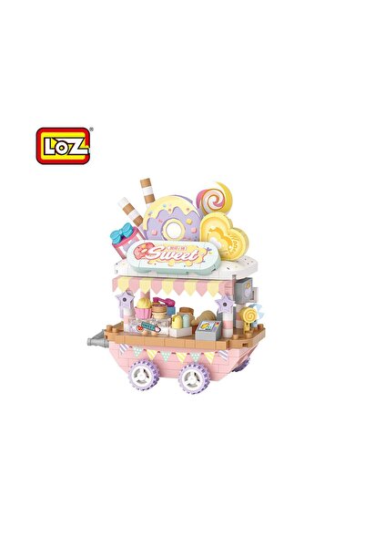 BYCEGU عربة سلة الحلوى LZ-8855 LOZ تحتوي على 300 قطعة من ألعاب المكعبات