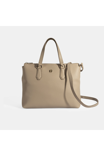 Desa Geantă de umăr bej-gri pentru femei