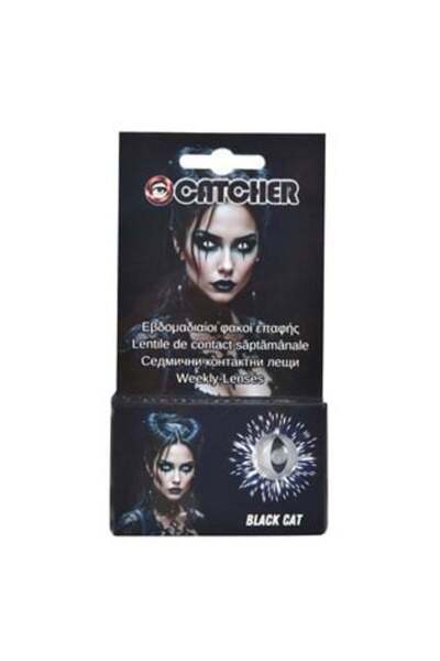 SHOPIENS Lentile de contact colorate „Pisica neagră” - 1 pereche