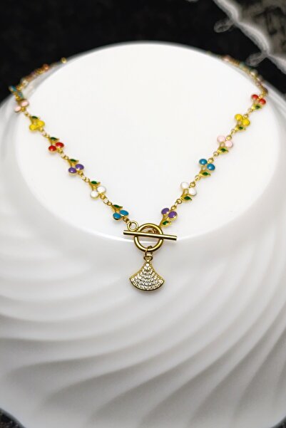 Angels And Wings Özel Seri Taşlı Çelik Şık Ve Zarif Kolye