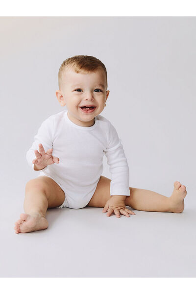 LC Waikiki Ecru Basic Baby Boy Snap Fastener Bodysuit, Pack of 2