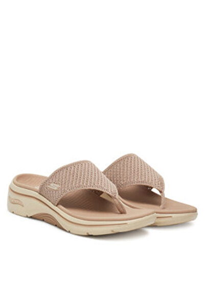 SKECHERS Γυναικείες σαγιονάρες μπεζ SKECHERS-140861 TPE