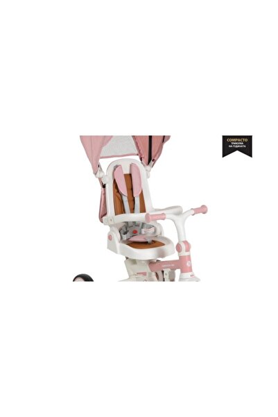 byox Сгъваема триколка 4 в 1 Compacto, розова, за деца 12-36 месеца
