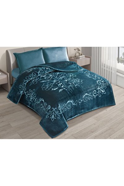 Gerenic بطانية نفرين 6كيلو طابقين وجهه محفور وجهه ساده بملمس فائق النعومه مقا...