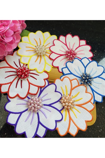 ELÇİÇEK HOME Sunum Peçete,Kokteyl Peçete,Kahve Yanı Sunum Peçete 6 Adet