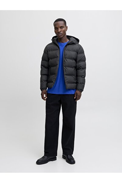 Jack & Jones Jjelements Faux Leather Look Puffer Jacket 12279239