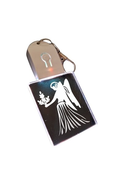 T&M Personalizare Breloc cu acril LED - Zodiac Fecioară-v1, Horoscop cu bater...