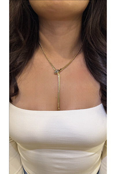 Fern Jewelry Ayarlanabilir Yılan Dekolte Altın / Gümüş Renkli Kolye