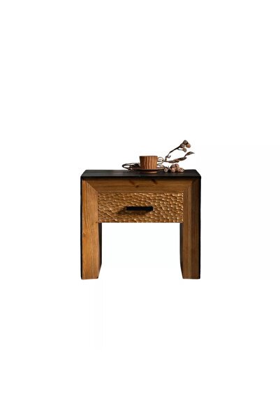 ElastiX Wabi D solid wood bedside table, 58 cm x 51 cm x 45 cm,