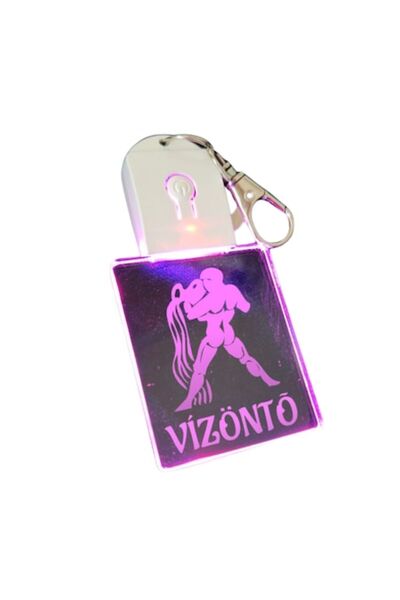 T&M Personalizare Breloc acrilic LED - Zodia Vărsător-v3 Horoscop cu baterie