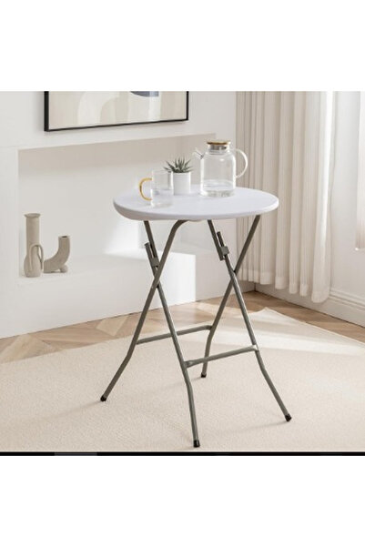 terndat Round white fiber folding table 80*80*74 cm