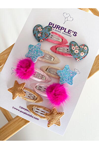 PURPLE'S BİR TUTAM MUTLULUK Set of 8 Handmade Snap Fasteners