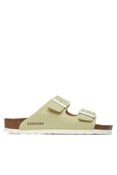 Genuins Γυναικείες σαγιονάρες πράσινες GENUINS-G106255 MATCHA