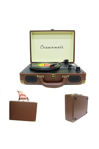 Wolawood Ahşap Nostaljik Pikap Bluetooth & Hoparlörlü Gramofon 33/45/78 Devir Taş ve Plastik Plak Müzik Çalar