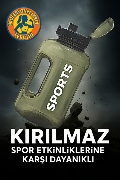 Sweet Ela Sporcu Fitness Su Matarası Bpa Free 2.2L Suluk Gym Matara (Kırılmaz...